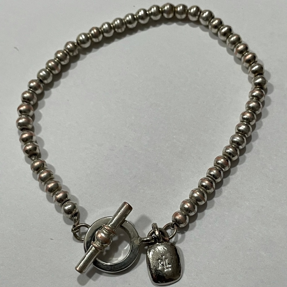 Lauren Ralph Lauren Silver Ball Bead Bracelet
